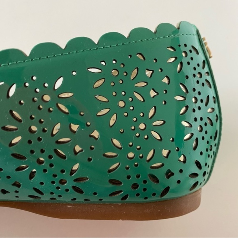 Coach Carsin Green Patent Leather Ballet Flat Loafer 10 NIB - Picture 15 of 16